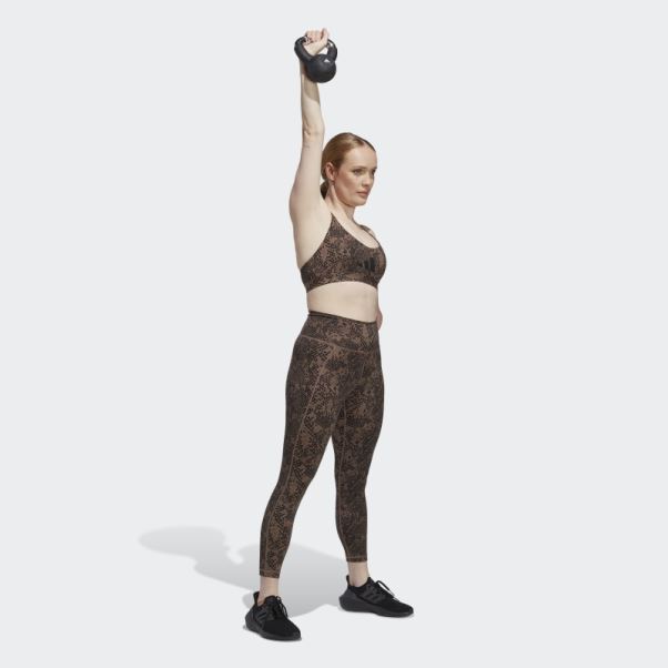 Legging 7/8 à Imprimé Animal Adidas Earth Optime Pocket Stash Training