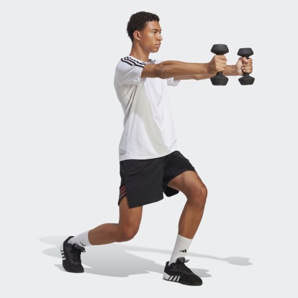 Adidas Train Icon 3-stripes Short D'entraînement Noir