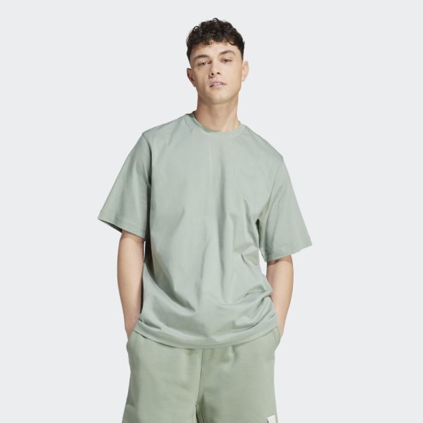 Adidas T-shirt Lounge Vert Argenté