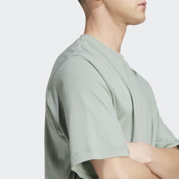Adidas T-shirt Lounge Vert Argenté