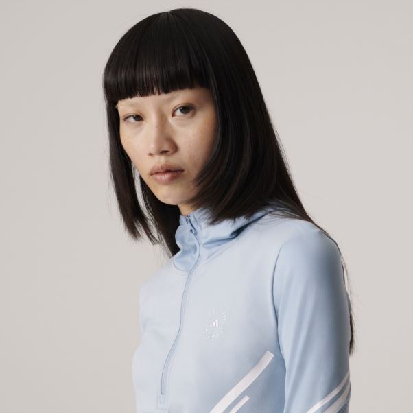 Adidas By Stella Mccartney Truepace Haut à Manches Longues Gris Cendre