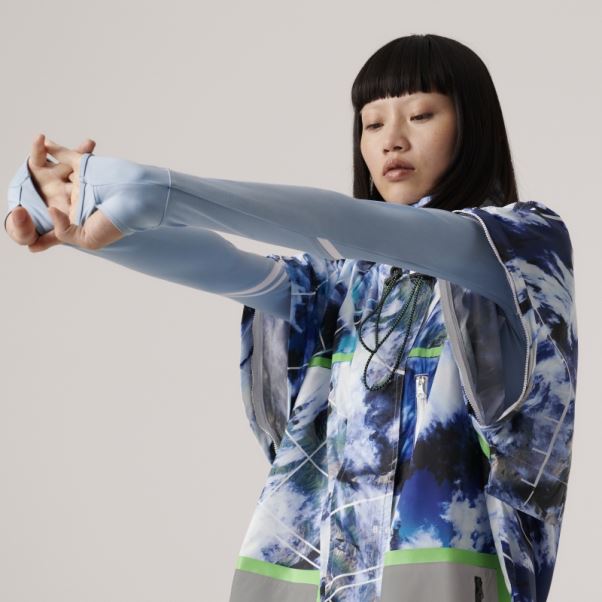Adidas By Stella Mccartney Truepace Haut à Manches Longues Gris Cendre