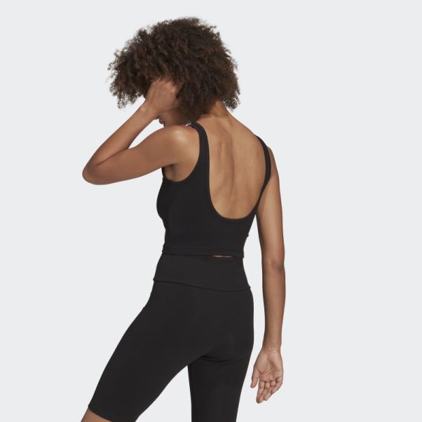 Débardeur Côtelé Adidas Adicolor Essentials Noir
