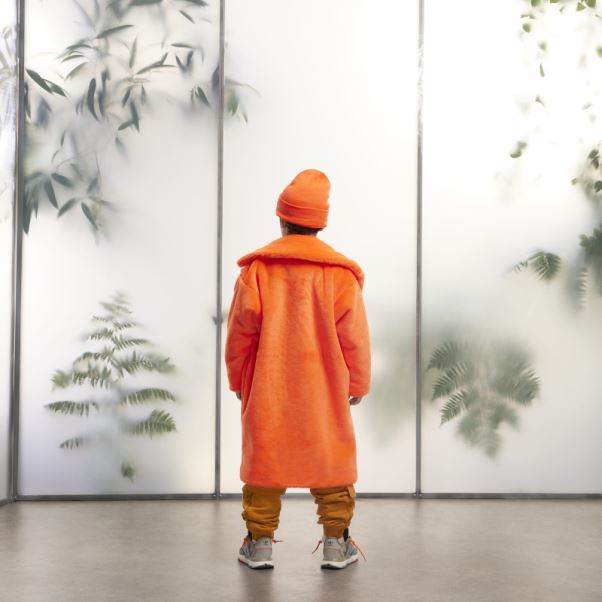Manteau Fausse Fourrure Orange Adidas