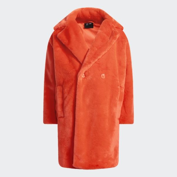 Manteau Fausse Fourrure Orange Adidas