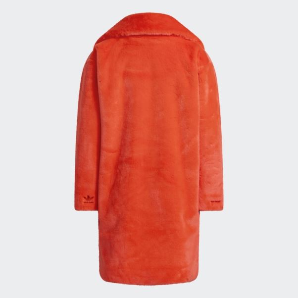 Manteau Fausse Fourrure Orange Adidas