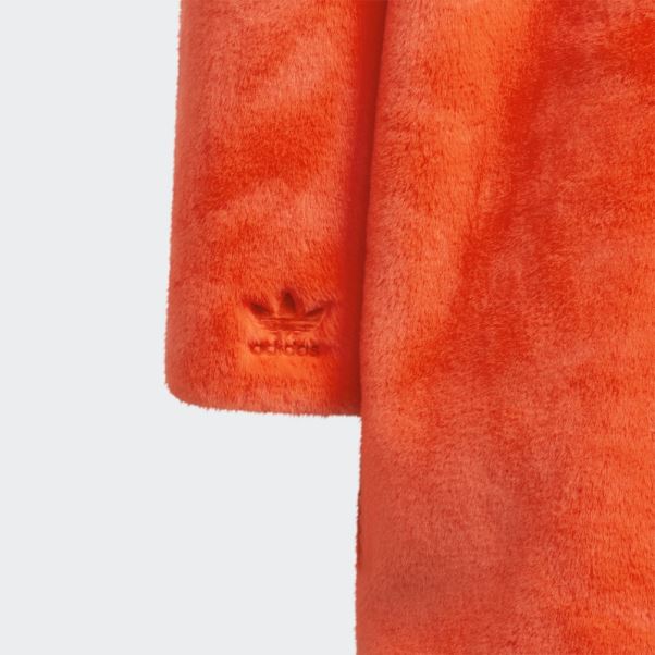 Manteau Fausse Fourrure Orange Adidas