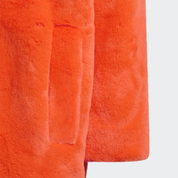Manteau Fausse Fourrure Orange Adidas