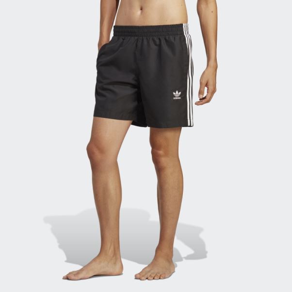 Adidas Originals Adicolor Short De Bain 3 Bandes Noir