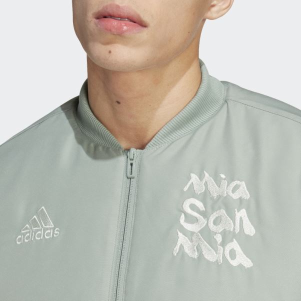 Veste Matelassée Adidas Fc Bayern Chinese Story Argent Vert