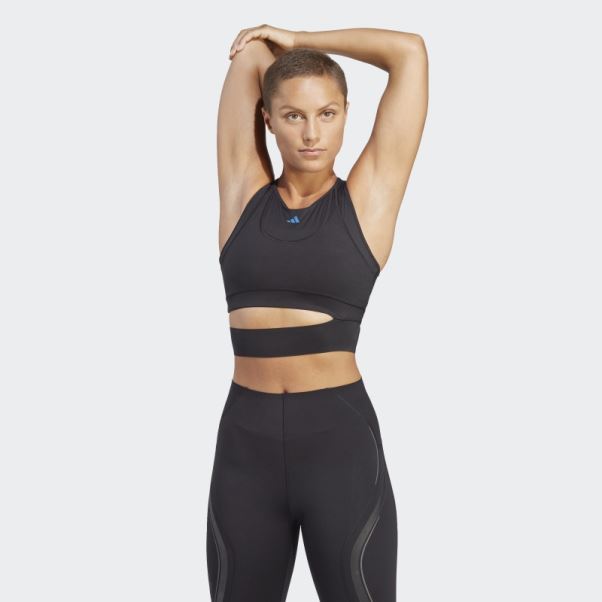 Adidas Sur Mesure Hiit Heat.rdy Crop Training Débardeur Noir