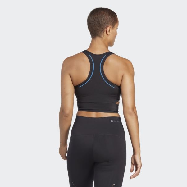 Adidas Sur Mesure Hiit Heat.rdy Crop Training Débardeur Noir