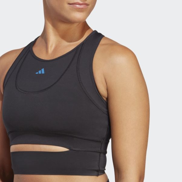 Adidas Sur Mesure Hiit Heat.rdy Crop Training Débardeur Noir