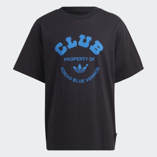 T-shirt Adidas Bleu Version Club Noir