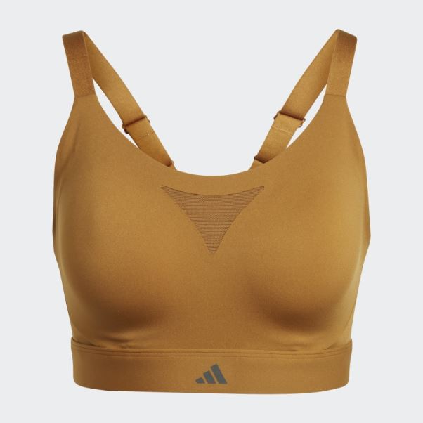 Soutien-gorge à Maintien élevé Tlrd Impact Training Adidas Bronze