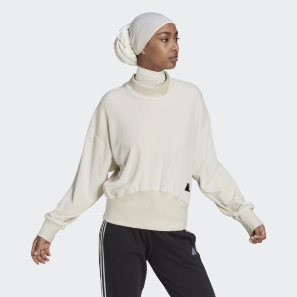 Sweat Adidas Aluminium Holidayz Confortable En Velours