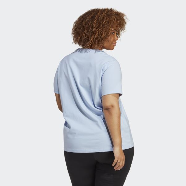 Bleu Aube Adidas Adicolor Classics T-shirt Trèfle (taille Plus)