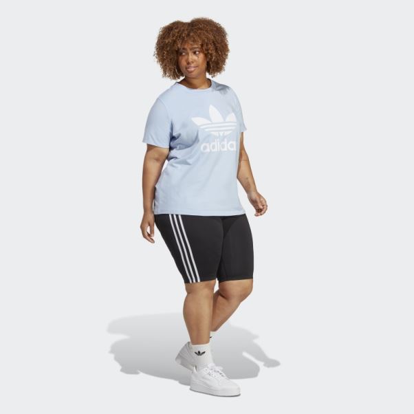 Bleu Aube Adidas Adicolor Classics T-shirt Trèfle (taille Plus)