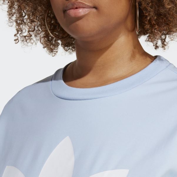 Bleu Aube Adidas Adicolor Classics T-shirt Trèfle (taille Plus)