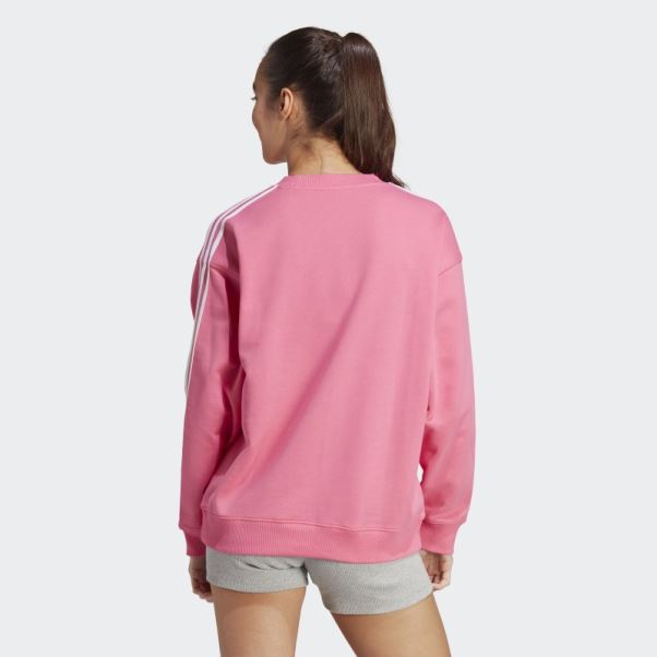 Sweat Adidas Essentials 3 Bandes Magenta