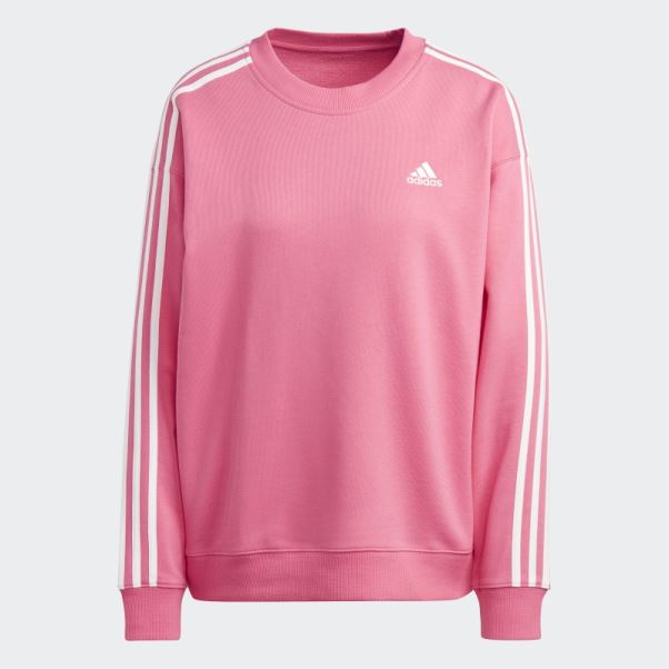 Sweat Adidas Essentials 3 Bandes Magenta