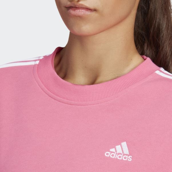Sweat Adidas Essentials 3 Bandes Magenta