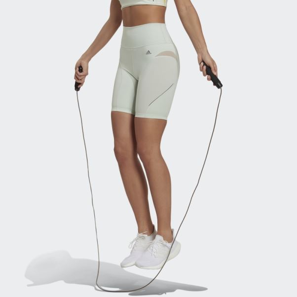 Leggings Courts D'entraînement Hiit 45 Seconds Vert Sur Mesure Adidas