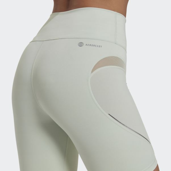 Leggings Courts D'entraînement Hiit 45 Seconds Vert Sur Mesure Adidas