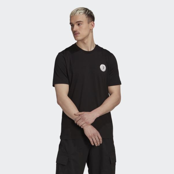 T-shirt Manches Courtes Graphique Disney Noir Adidas