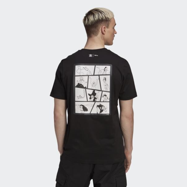 T-shirt Manches Courtes Graphique Disney Noir Adidas