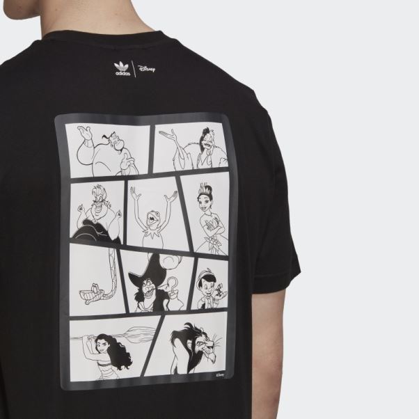 T-shirt Manches Courtes Graphique Disney Noir Adidas