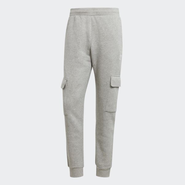 Pantalon Cargo Adidas Trefoil Essentials Gris Moyen