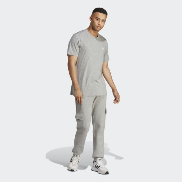 Pantalon Cargo Adidas Trefoil Essentials Gris Moyen