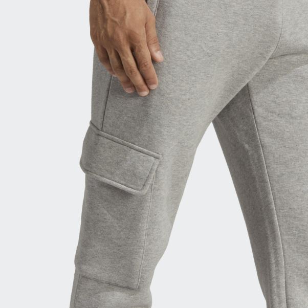 Pantalon Cargo Adidas Trefoil Essentials Gris Moyen