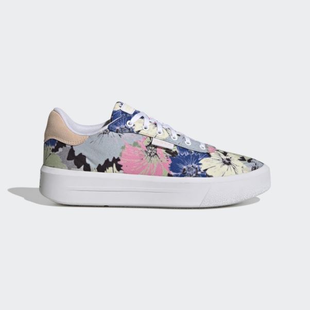 Baskets Blanches à Plate-forme Cln Adidas