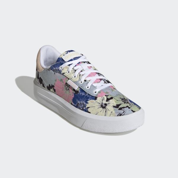 Baskets Blanches à Plate-forme Cln Adidas