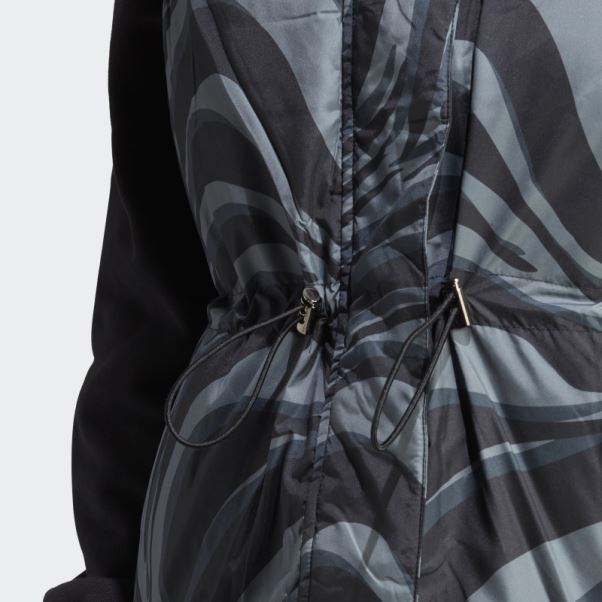 Adidas Gilet Noir Réversible à Imprimé Animal Abstrait