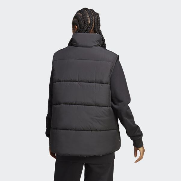 Adidas Gilet Réversible à Imprimé Animal Abstrait Noir