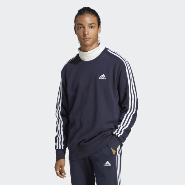 Sweat 3 Bandes En Molleton Essentials Adidas Ink