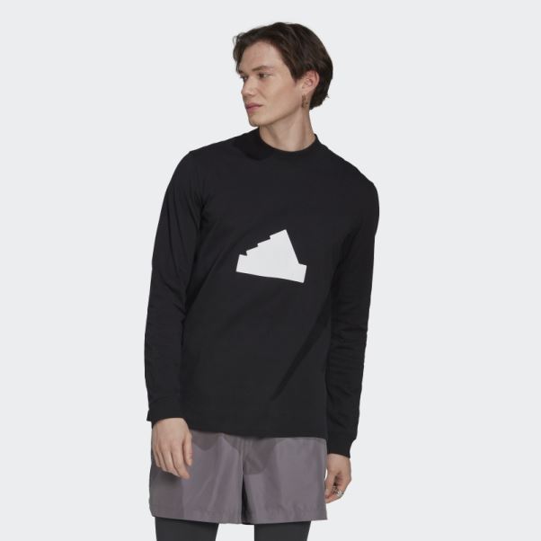 Tee Shirt Manches Longues Adidas Noir