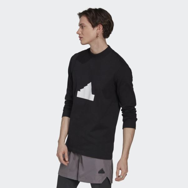 Tee Shirt Manches Longues Adidas Noir