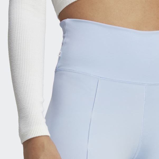 Adidas Collants Nervurés Bleus Dawn Premium Essentials