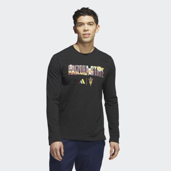 T-shirt Manches Longues Adidas Sun Devils Noir
