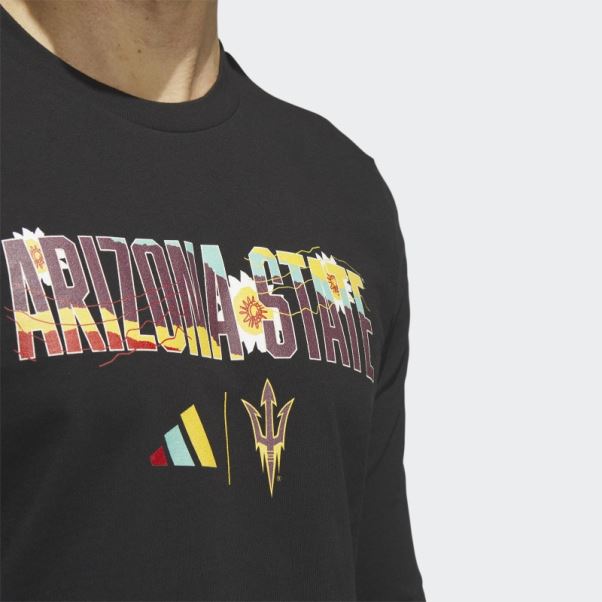 T-shirt Manches Longues Adidas Sun Devils Noir