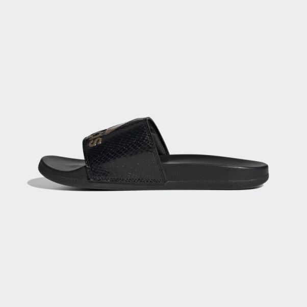 Adidas Adilette Comfort Claquettes Métalliques Dorées