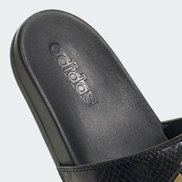 Adidas Adilette Comfort Claquettes Métalliques Dorées