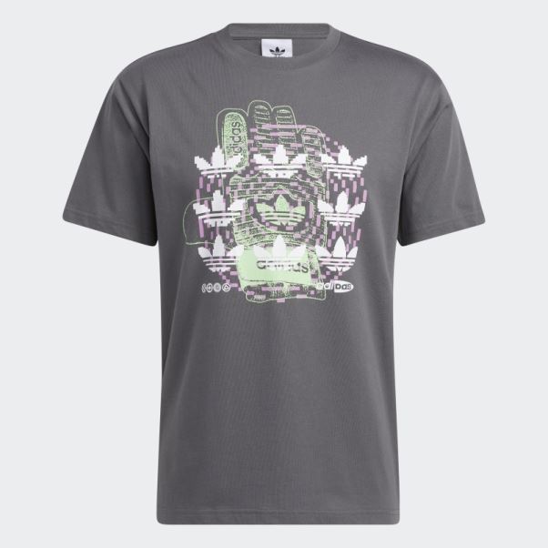 Tee Shirt Hypersport Multi Trèfle Gris Adidas