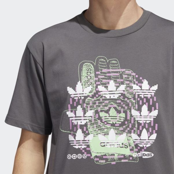 Tee Shirt Hypersport Multi Trèfle Gris Adidas
