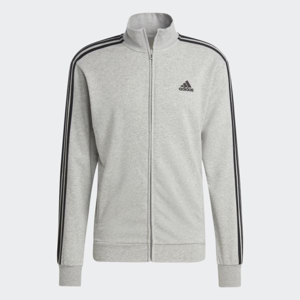 Survêtement Adidas Basic 3-stripes French Terry Gris Moyen
