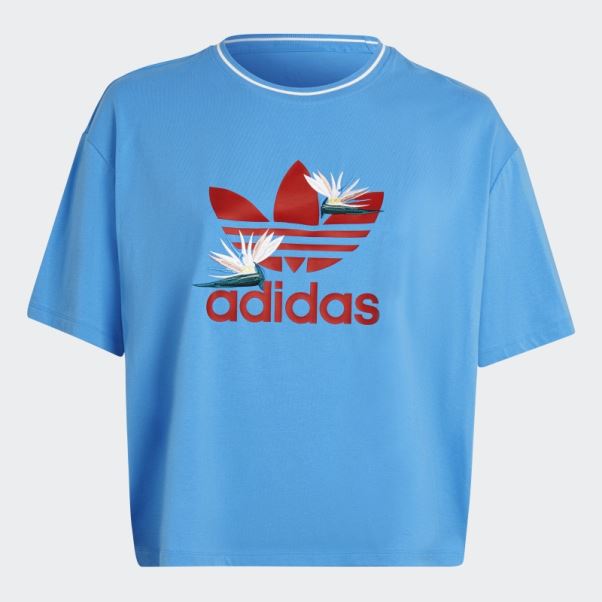 T-shirt Ample Bleu Thebe Magugu (grande Taille) Adidas